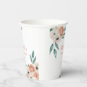 ピーチかわいらしクリームフローラ75th誕生日 紙コップ (右)