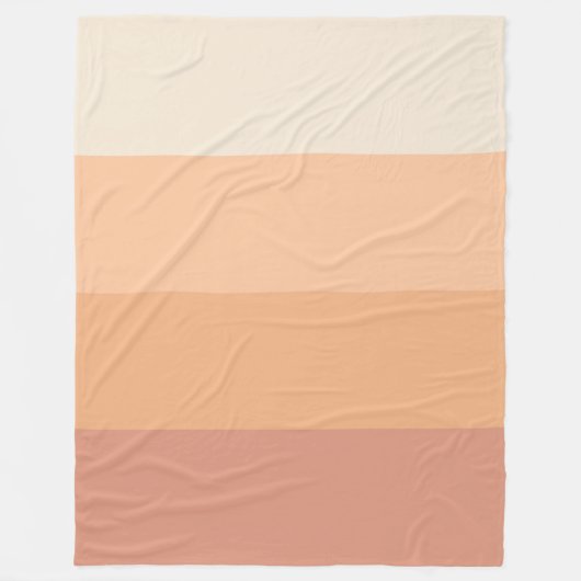 ピーチかわいらしストライプー フリースブランケット (正面)