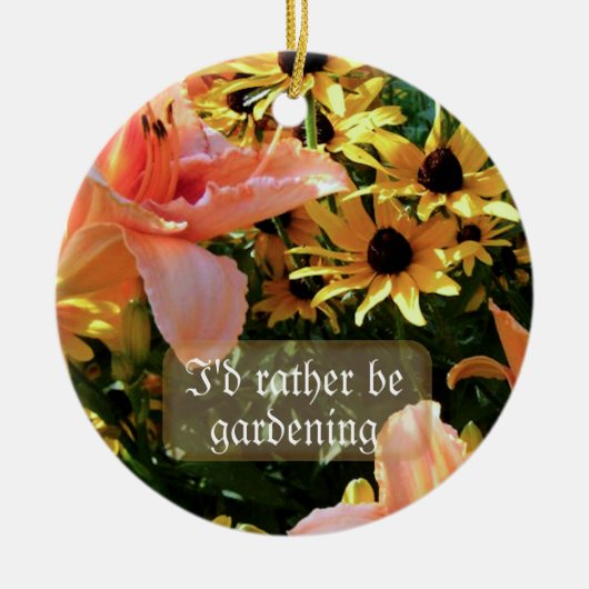 ピーチかわいらしデイリーアンドエマーソン引用文 セラミックオーナメント (正面)