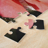 ピーチかわいらしピンクローズフローラ ジグソーパズル (側面)