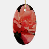 ピーチかわいらしピンクローズフローラ セラミックオーナメント (右)