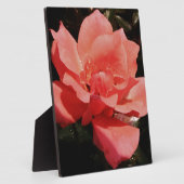 ピーチかわいらしピンクローズフローラ フォトプラーク (側面)