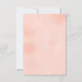 ピーチかわいらしフローラドライブバイベビーシャワー招待状 招待状 (裏面)