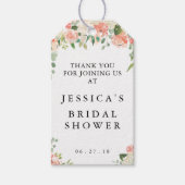 ピーチかわいらしブライダルシャワーメッセージカード ギフトタグ (正面)
