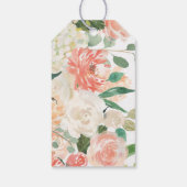 ピーチかわいらしブライダルシャワーメッセージカード ギフトタグ (裏面)