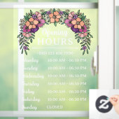 ピーチかわいらし&パープルフローラ営業時間 ウィンドウサイン (ホーム)