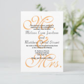 ピーチさん – 3x5結婚式招待状 招待状 (スタンド正面)