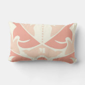 ピーチとコーラルダマモダンスク枕 ランバークッション (裏面)