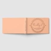 ピーチとバラゴールドフォイル結婚ズ ゲストブック (全面)