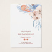 ピーチとブルーのトロピカルイヤリングディスプレイカード (裏面)