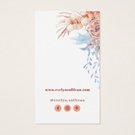 ピーチとブルーのトロピカルパッケージのインサート (裏面)