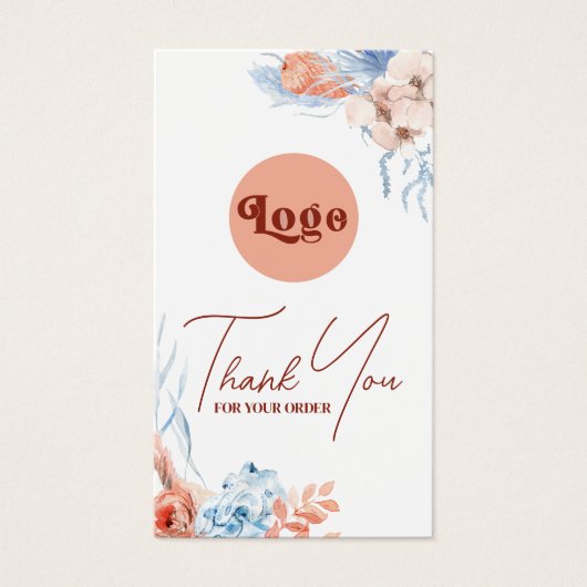 ピーチとブルーのトロピカルパッケージのインサート (正面)