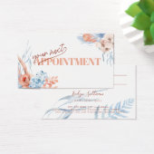 ピーチとブルーの熱帯アポイントメントカード (デスク)