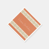ピーチとベージュ スタンダードカクテルナプキン (角)