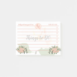 ピーチと白のバラDO Post-It Notes ポストイット