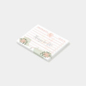 ピーチと白のバラDO Post-It Notes ポストイット (アングル)