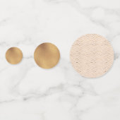 ピーチと金ゴールドのシェブロン コンフェッティ (裏面)