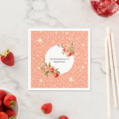 ピーチのように優雅で愛らしい ブライダルシャワーパーティー スタンダードカクテルナプキン (インサイチュ)