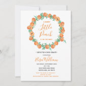 ピーチのように甘いベイビーシャワーの招待状 招待状 (正面)