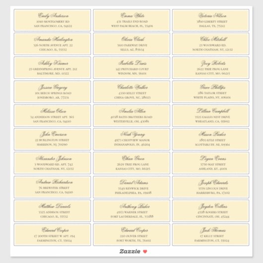 ピーチのゲスト名のアドレス。出荷結婚ラベル シール (シート)