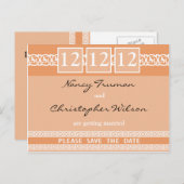 ピーチのシェードは日付はがきを保存 案内ポストカード (正面/裏面)