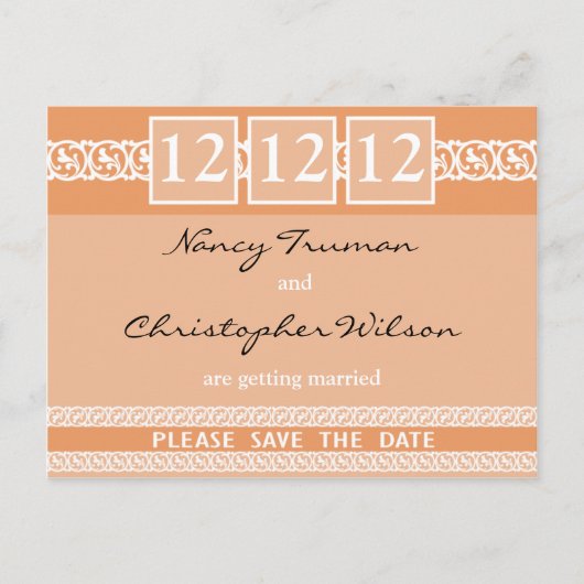 ピーチのシェードは日付はがきを保存 案内ポストカード (正面)