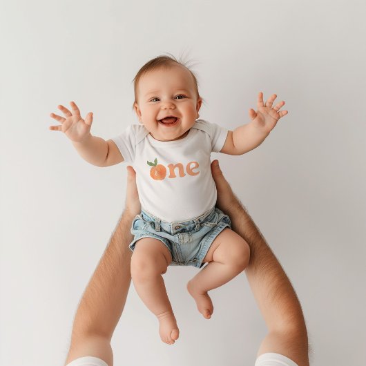 ピーチのファーストバースデー ボディスーツ