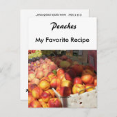 ピーチのレシピカード ポストカード (正面/裏面)