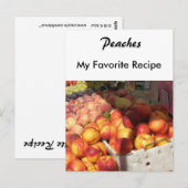 ピーチのレシピカード ポストカード (正面/裏面)