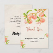 ピーチの甘さ感謝カード サンキューカード (正面/裏面)