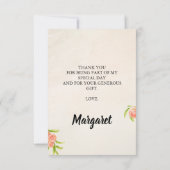 ピーチの甘さ お礼カード サンキューカード (裏面)