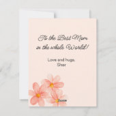 ピーチの花の母の日 シーズンカード (裏面)