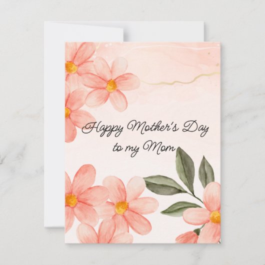 ピーチの花の母の日 シーズンカード (正面)