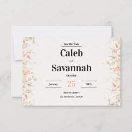 ピーチの花びら セーブ・ザ・デートカード セーブザデート