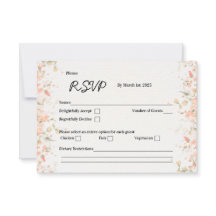 ピーチの花びら RSVP カード