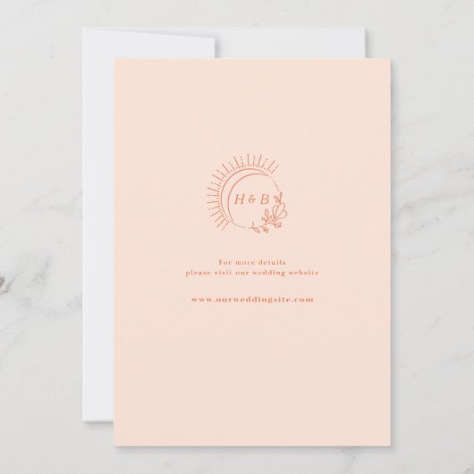 ピーチの非写真ウェディング・セーブ・ザ・デート セーブザデート (裏面)