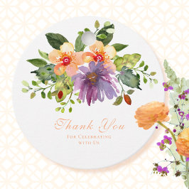 ピーチはっきりしたパープルロマンチックフローラありがとう フェイバータグ