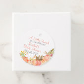 ピーチをテーマにしたベビーシャワーメッセージカード フェイバータグ (インサイチュ)