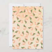 ピーチをテーマにしたベビーシャワー招待状 招待状 (裏面)