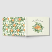 ピーチアイボリーウェディング ヴィンテージローズ ゲストブック (全面)