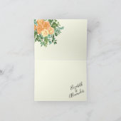 ピーチアイボリーウェディング ヴィンテージローズ サンキューカード (内部)