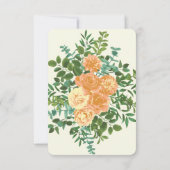 ピーチアイボリーウェディング ヴィンテージローズ 招待状 (裏面)