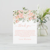 ピーチアイボリーフローラブライダルシャワーサンキューカード 招待状 (スタンド正面)