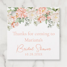 ピーチアイボリーフローラブライダルシャワー