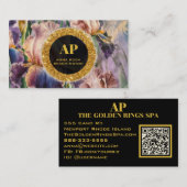 *~ピーチアイリスQR AP10花金ゴールド名刺 名刺 (正面/裏面)