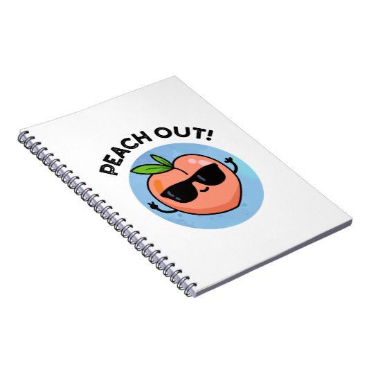 ピーチアウト 面白い果物の駄洒落 ノートブック (右側)
