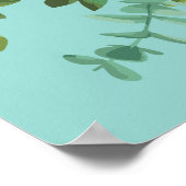 ピーチアクアティール（緑がかった色）結婚ズバラフローラ ポスター (角)