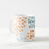 ピーチアクアフローラ花咲きジョイ詩 コーヒーマグカップ (正面左)