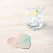 ピーチアクア絞り染めグラデーションドリ感動的ーム引用文 ペーパーコースター (インサイチュ)