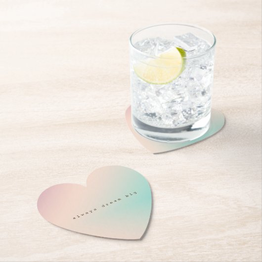 ピーチアクア絞り染めグラデーションドリ感動的ーム引用文 ペーパーコースター (インサイチュ)